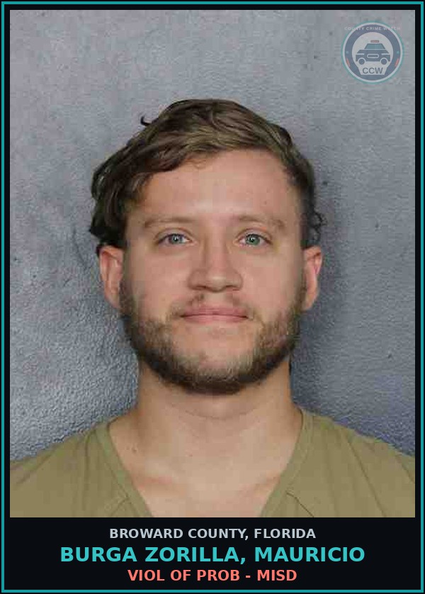 Booking mugshot of BURGA ZORILLA, MAURICIO in Broward County