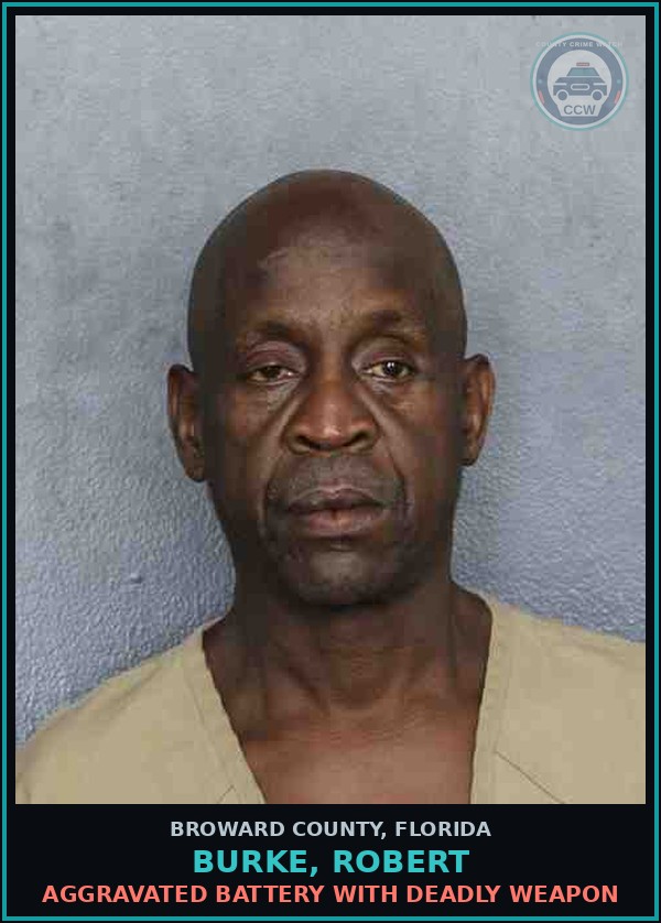 Booking mugshot of BURKE, ROBERT in Broward County