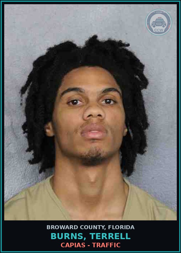 Booking mugshot of BURNS, TERRELL in Broward County