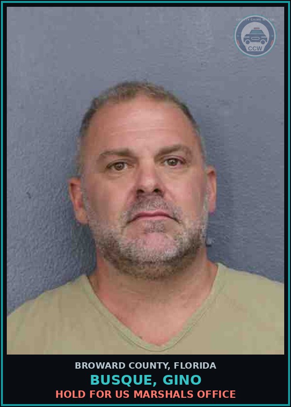 Booking mugshot of BUSQUE, GINO in Broward County