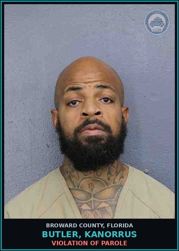 Booking mugshot of BUTLER, KANORRUS in Broward County