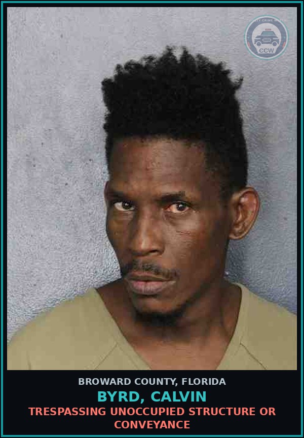 Booking mugshot of BYRD, CALVIN in Broward County