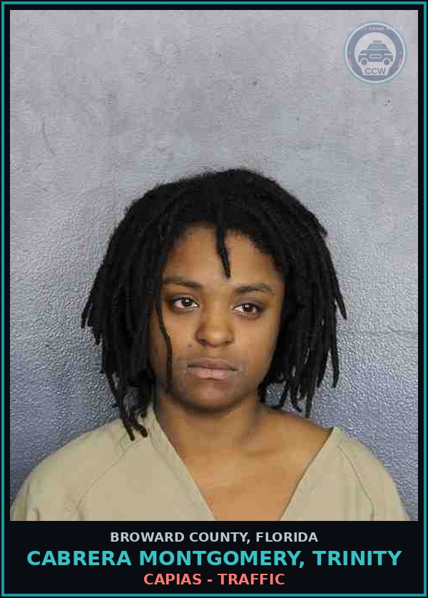 Booking mugshot of CABRERA MONTGOMERY, TRINITY in Broward County