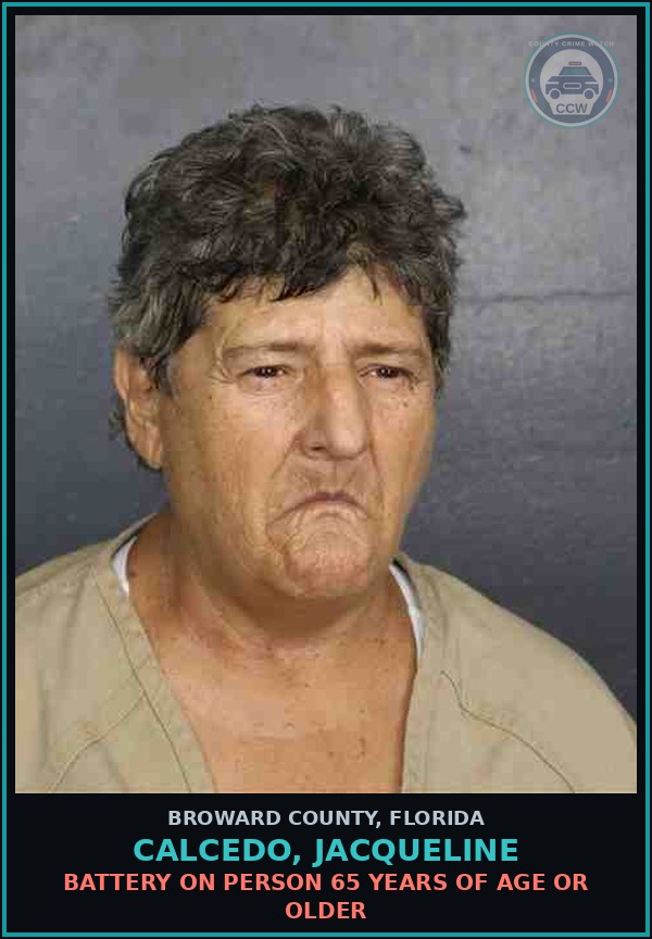 Booking mugshot of CALCEDO, JACQUELINE in Broward County