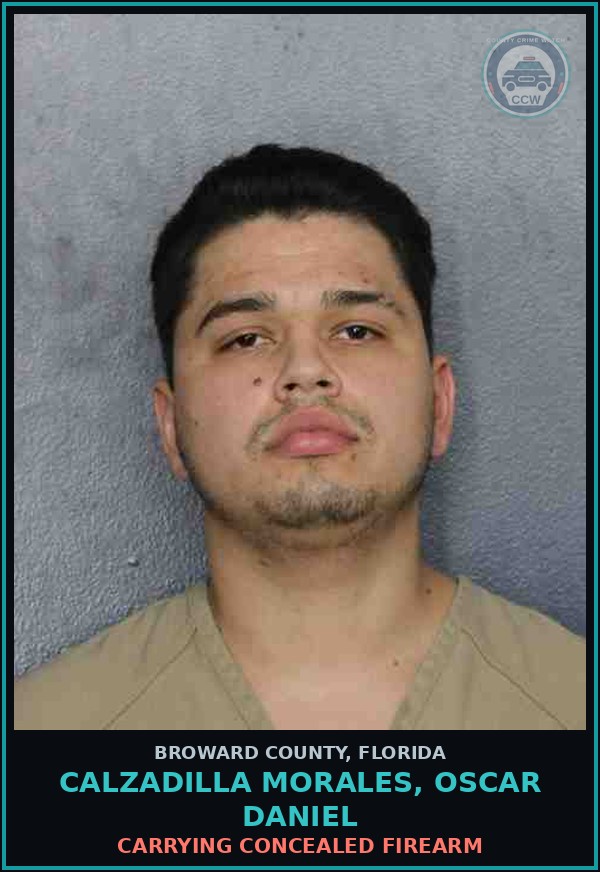 Booking mugshot of CALZADILLA MORALES, OSCAR DANIEL in Broward County