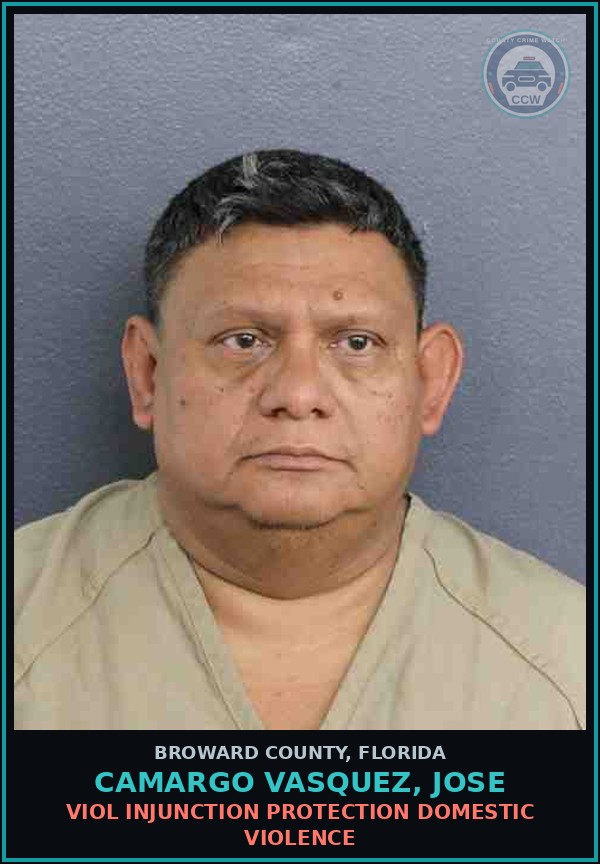 Booking mugshot of CAMARGO VASQUEZ, JOSE in Broward County