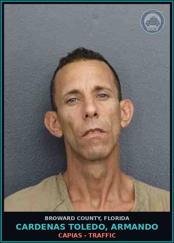 Booking mugshot of CARDENAS TOLEDO, ARMANDO in Broward County