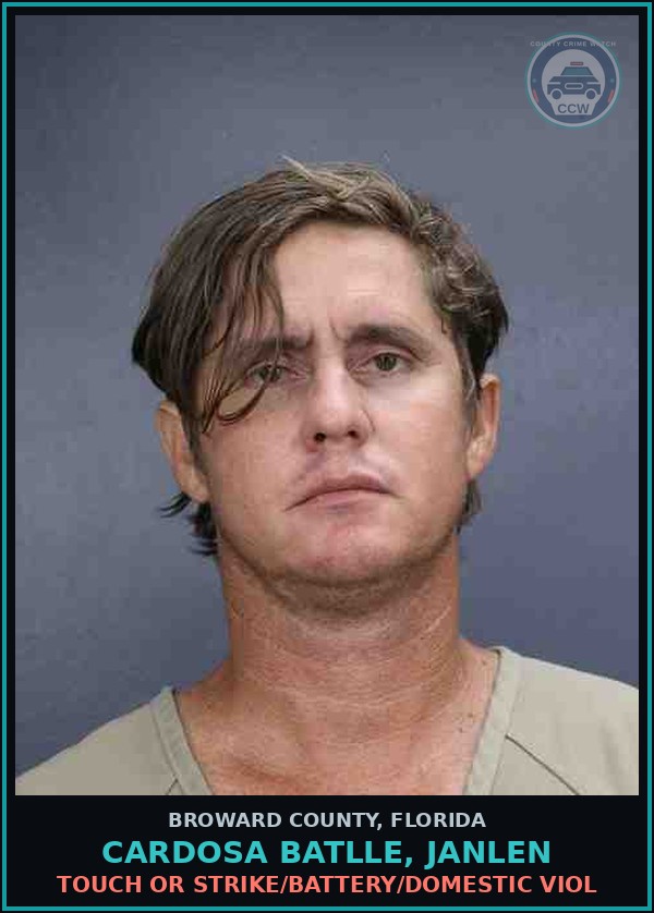 Booking mugshot of CARDOSA BATLLE, JANLEN in Broward County
