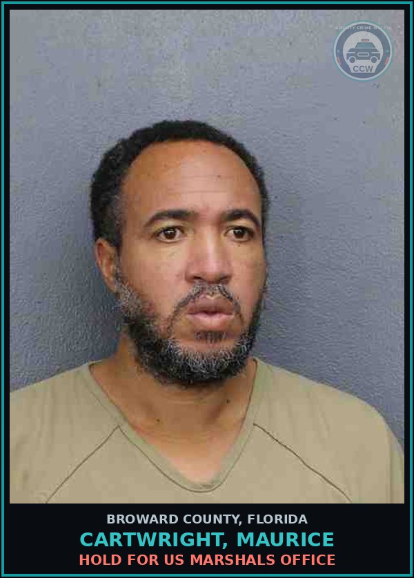 Booking mugshot of CARTWRIGHT, MAURICE in Broward County
