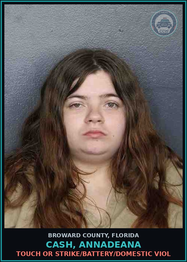 Booking mugshot of CASH, ANNADEANA in Broward County