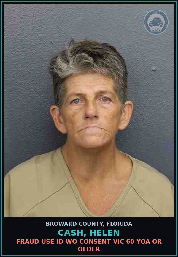 Booking mugshot of CASH, HELEN in Broward County