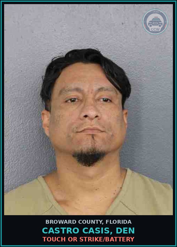 Booking mugshot of CASTRO CASIS, DEN in Broward County