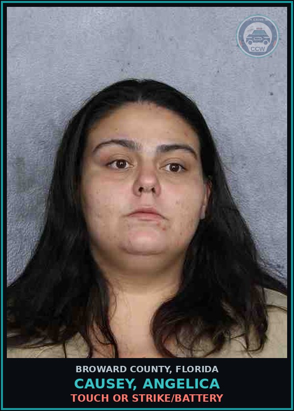 Booking mugshot of CAUSEY, ANGELICA in Broward County