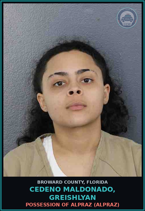 Booking mugshot of CEDENO MALDONADO, GREISHLYAN in Broward County