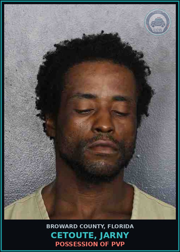 Booking mugshot of CETOUTE, JARNY in Broward County