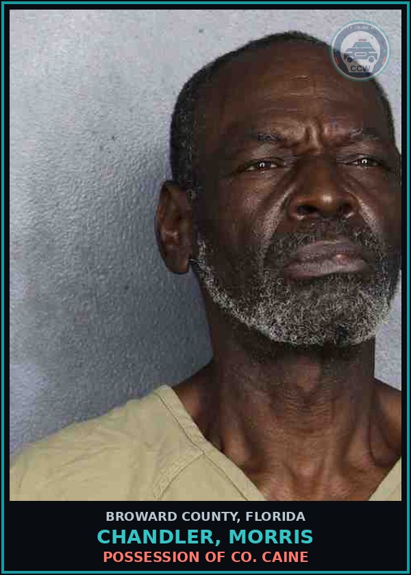 Booking mugshot of CHANDLER, MORRIS in Broward County
