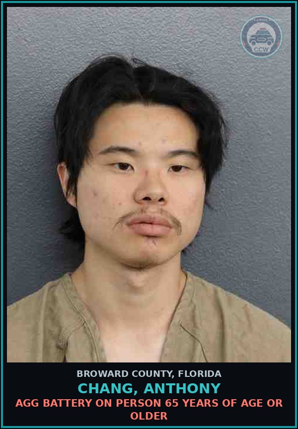 Booking mugshot of CHANG, ANTHONY in Broward County