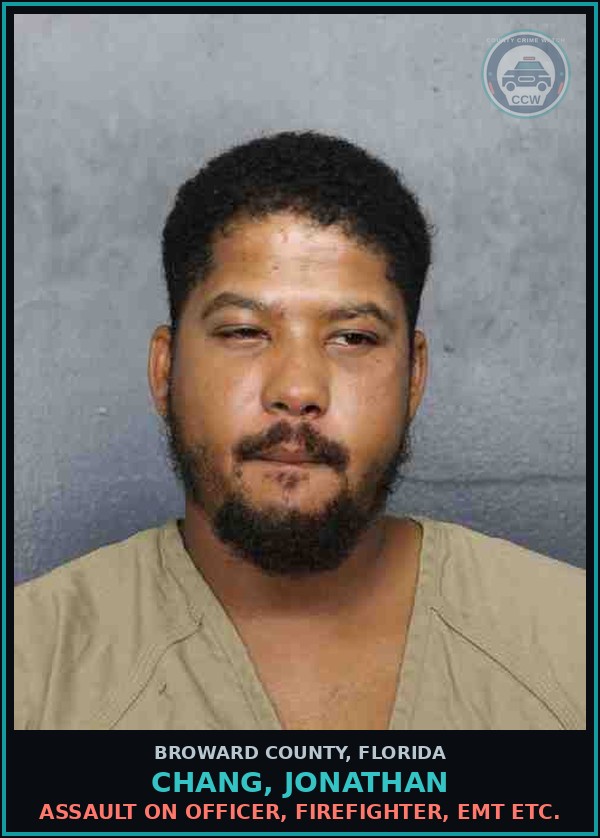 Booking mugshot of CHANG, JONATHAN in Broward County