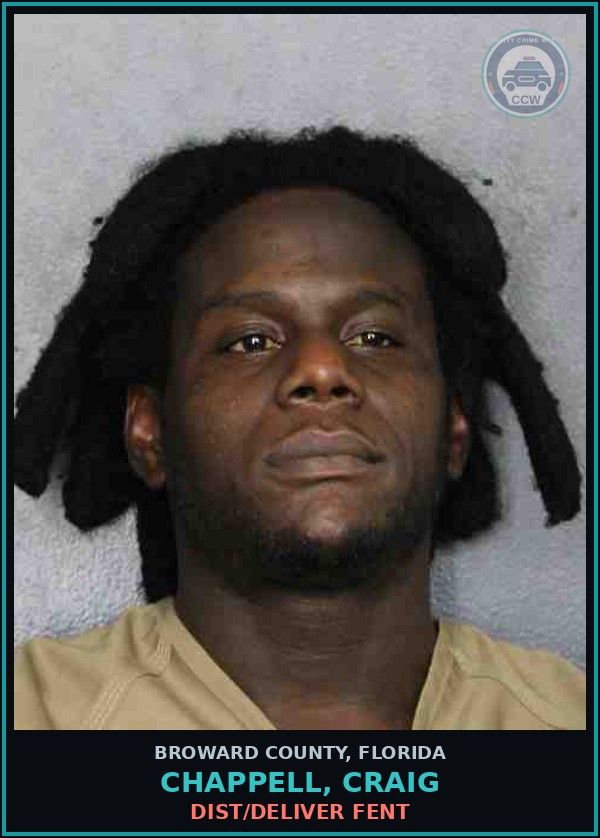 Booking mugshot of CHAPPELL, CRAIG in Broward County