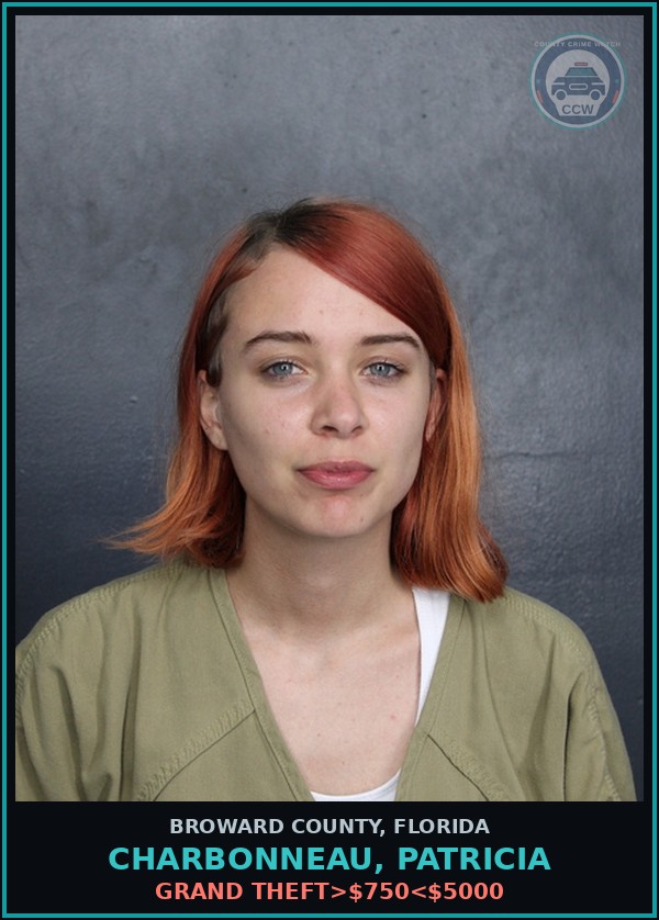 Booking mugshot of CHARBONNEAU, PATRICIA in Broward County