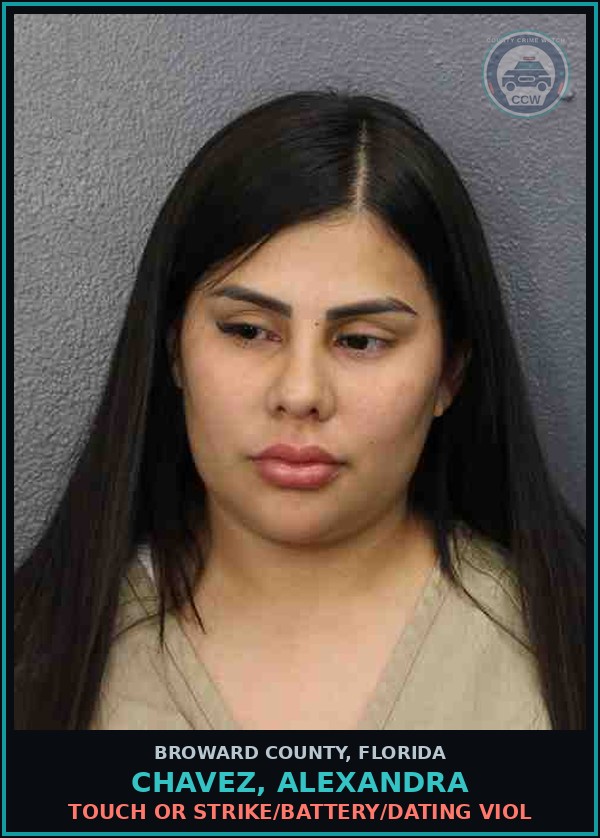 Booking mugshot of CHAVEZ, ALEXANDRA in Broward County