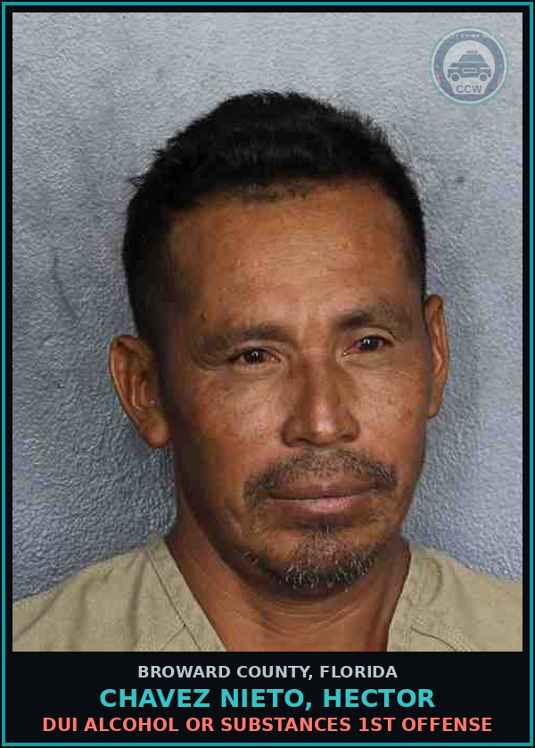 Booking mugshot of CHAVEZ NIETO, HECTOR in Broward County
