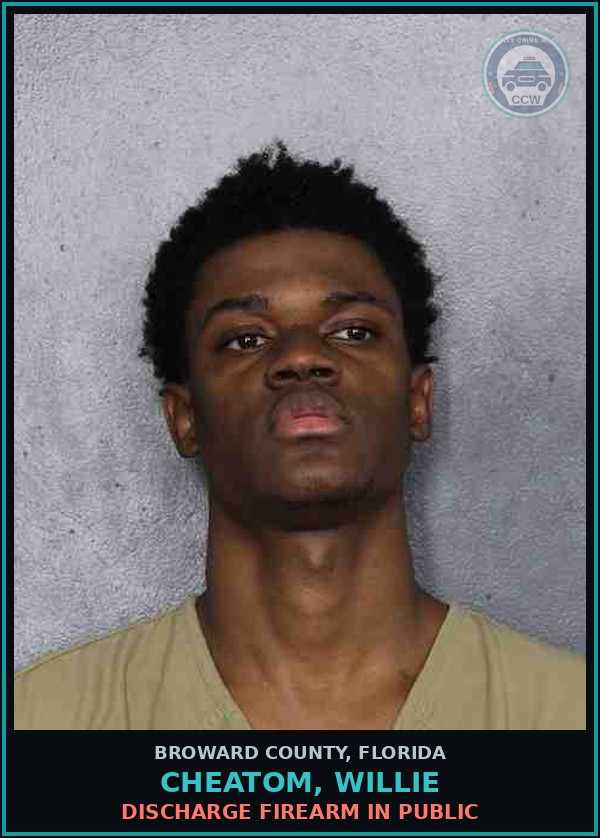 Booking mugshot of CHEATOM, WILLIE in Broward County