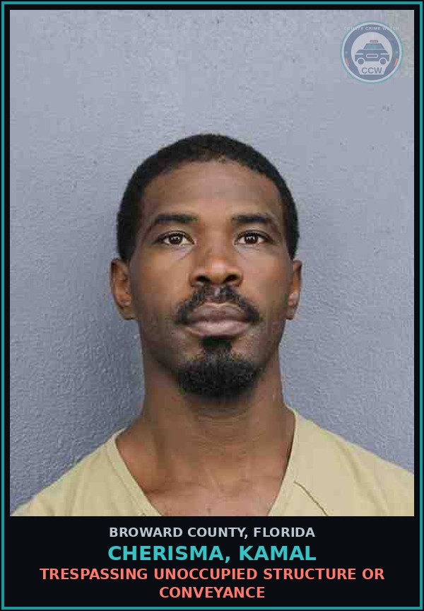 Booking mugshot of CHERISMA, KAMAL in Broward County