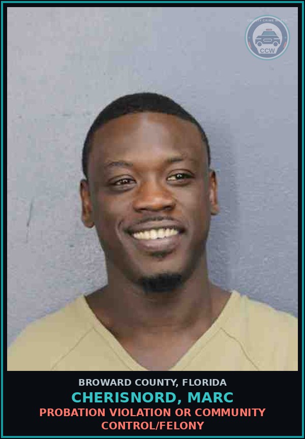 Booking mugshot of CHERISNORD, MARC in Broward County