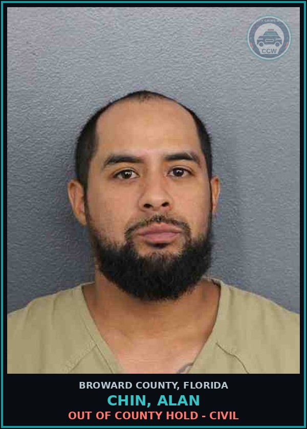 Booking mugshot of CHIN, ALAN in Broward County