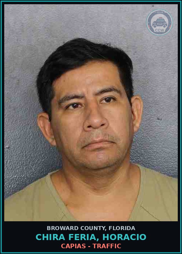 Booking mugshot of CHIRA FERIA, HORACIO in Broward County