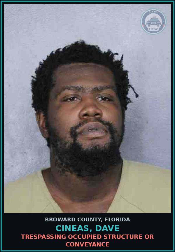 Booking mugshot of CINEAS, DAVE in Broward County