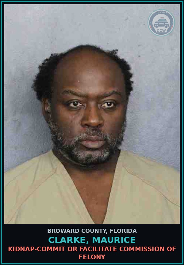 Booking mugshot of CLARKE, MAURICE in Broward County
