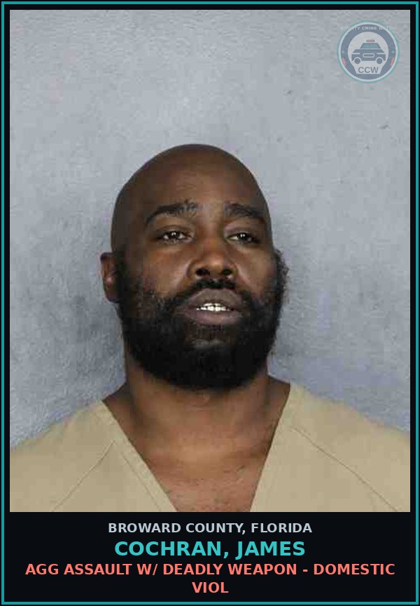 Booking mugshot of COCHRAN, JAMES in Broward County
