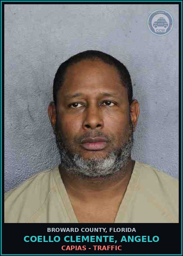 Booking mugshot of COELLO CLEMENTE, ANGELO in Broward County
