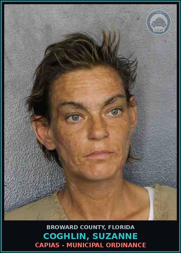 Booking mugshot of COGHLIN, SUZANNE in Broward County