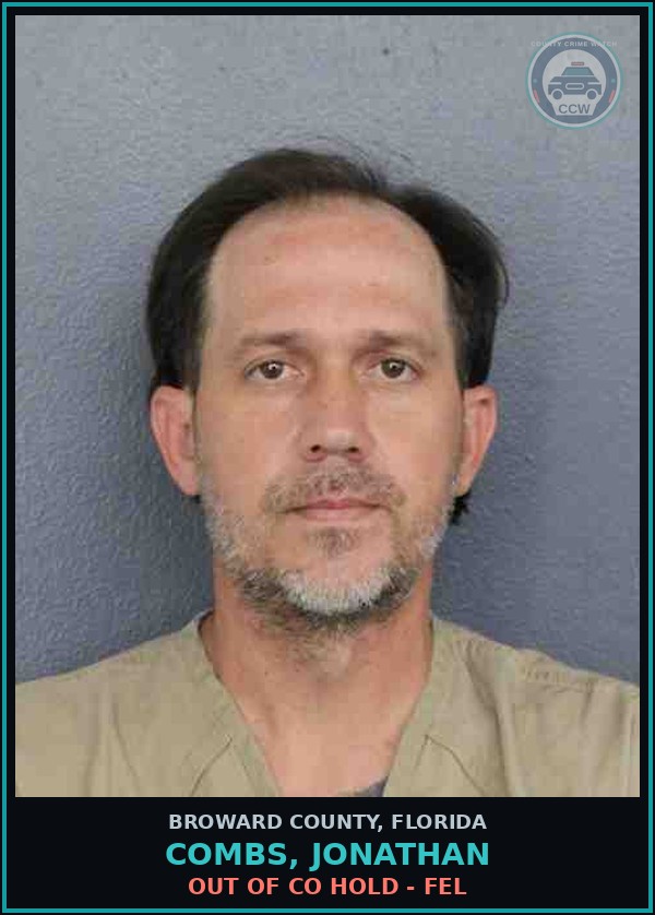 Booking mugshot of COMBS, JONATHAN in Broward County