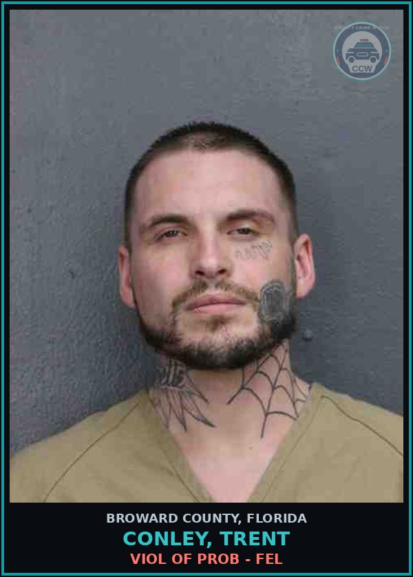 Booking mugshot of CONLEY, TRENT in Broward County