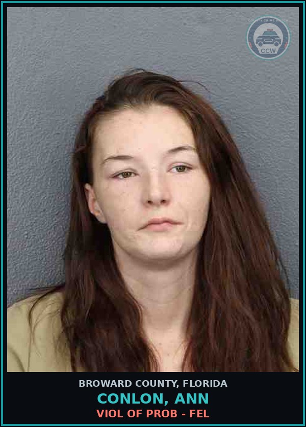 Booking mugshot of CONLON, ANN in Broward County