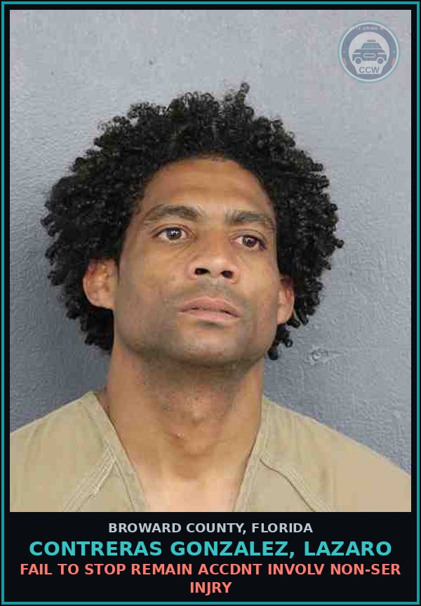Booking mugshot of CONTRERAS GONZALEZ, LAZARO in Broward County