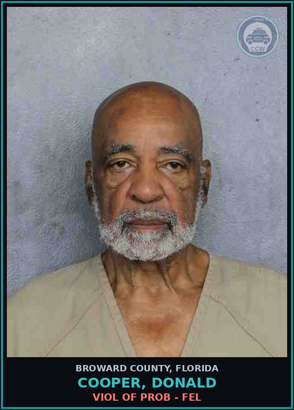 Booking mugshot of COOPER, DONALD in Broward County