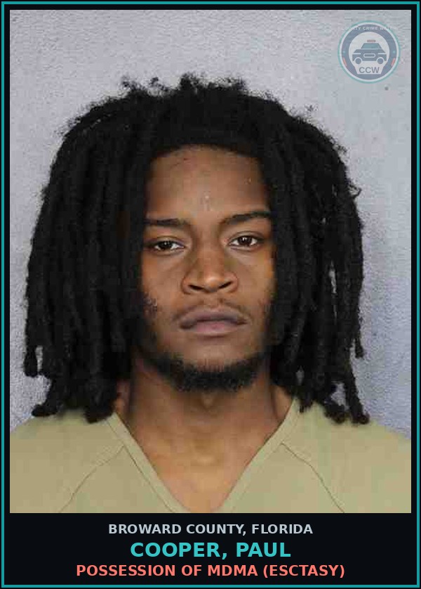 Booking mugshot of COOPER, PAUL in Broward County
