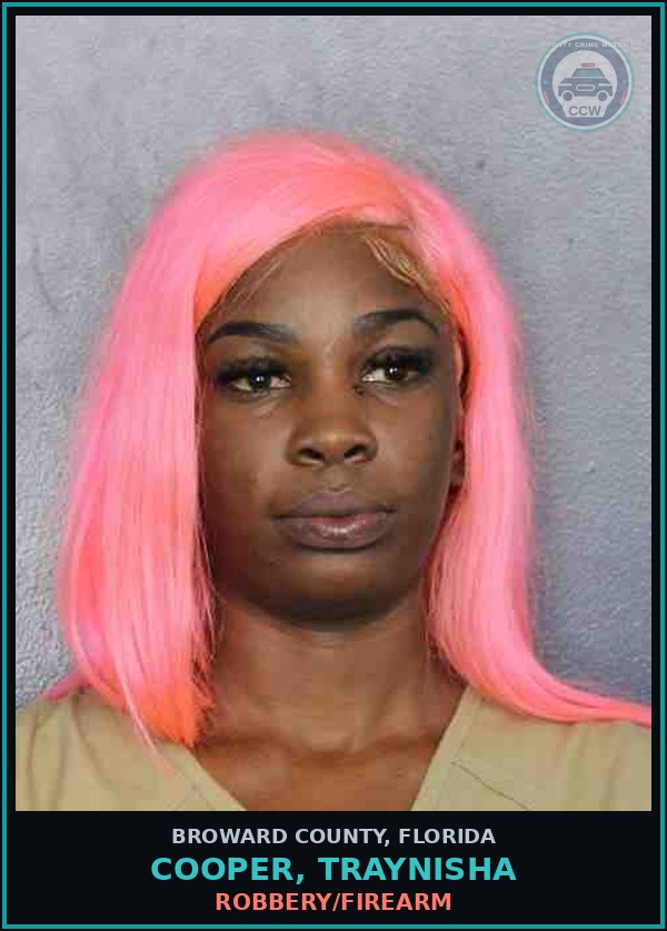Booking mugshot of COOPER, TRAYNISHA in Broward County