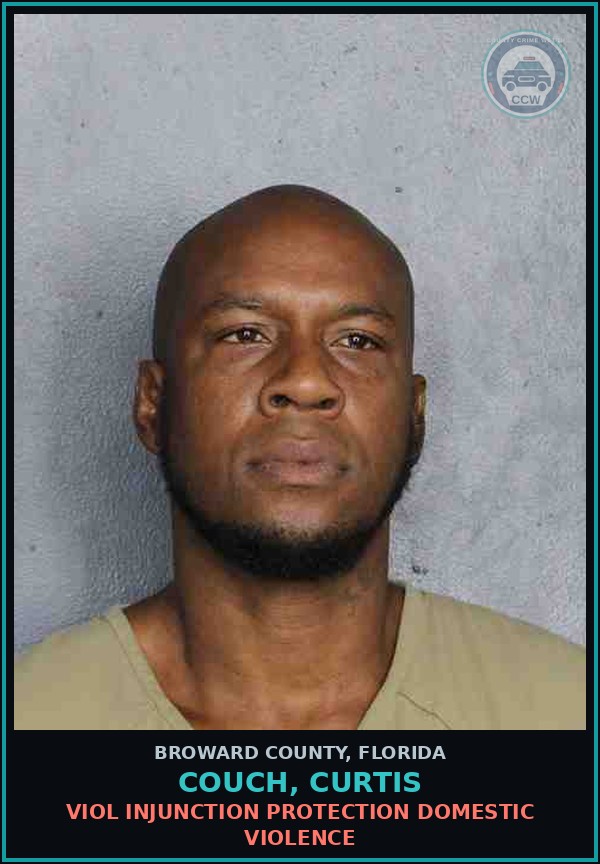 Booking mugshot of COUCH, CURTIS in Broward County