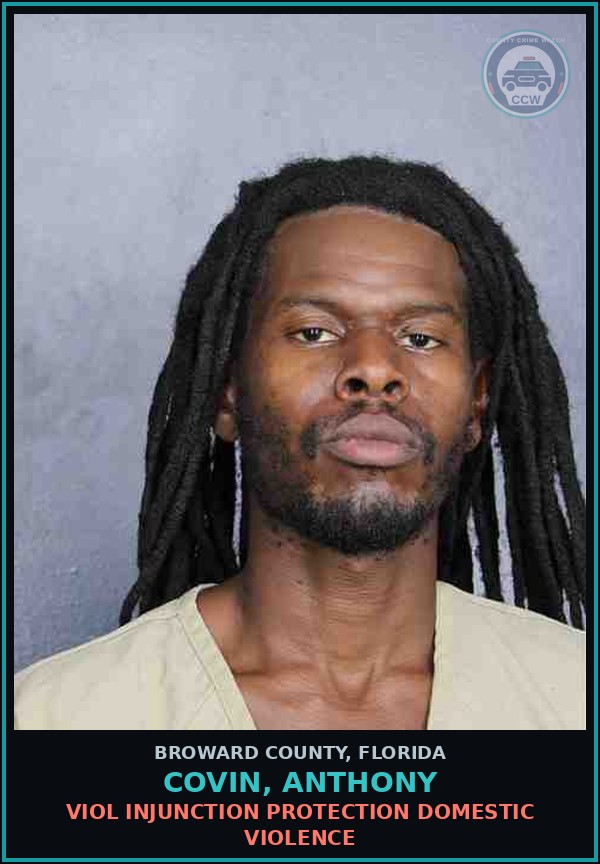 Booking mugshot of COVIN, ANTHONY in Broward County