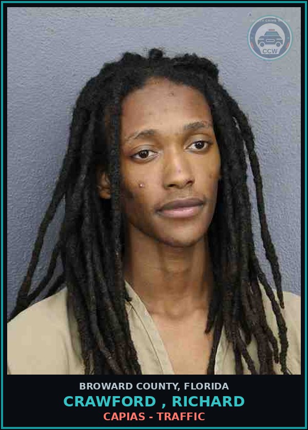 Booking mugshot of CRAWFORD , RICHARD in Broward County
