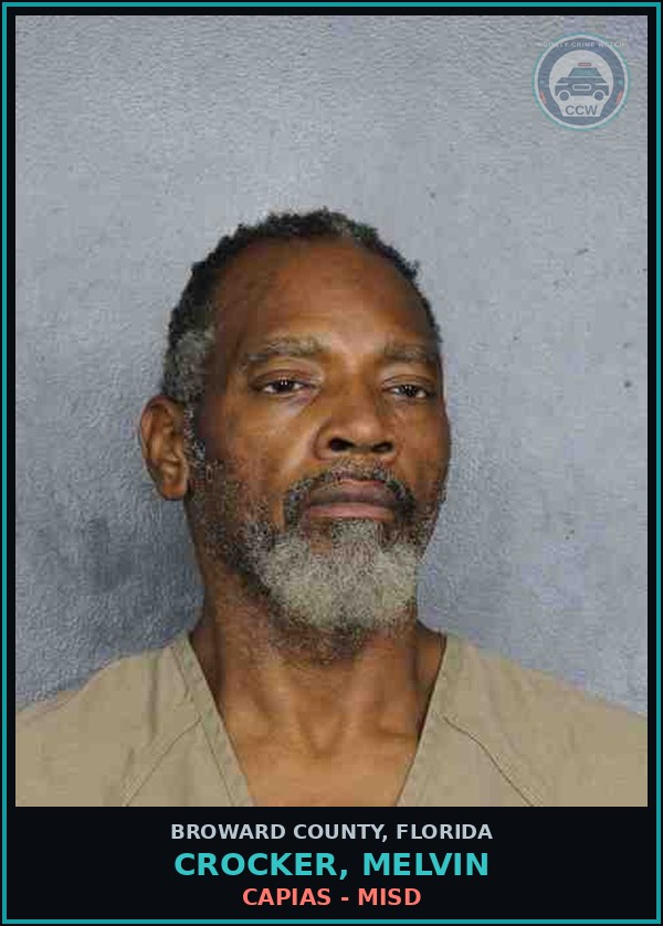 Booking mugshot of CROCKER, MELVIN in Broward County