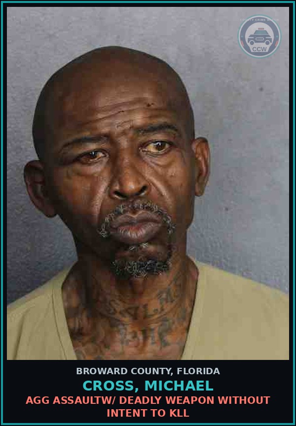 Booking mugshot of CROSS, MICHAEL in Broward County