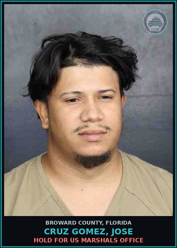 Booking mugshot of CRUZ GOMEZ, JOSE in Broward County
