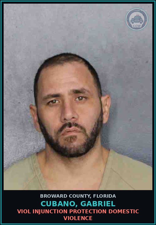 Booking mugshot of CUBANO, GABRIEL in Broward County